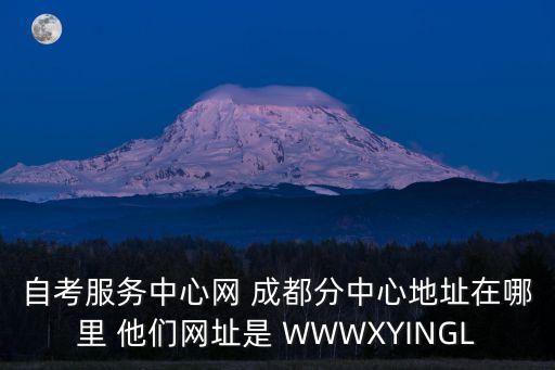自考服務中心網 成都分中心地址在哪里 他們網址是 WWWXYINGL