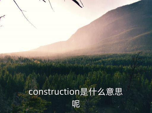 construction是什么意思呢
