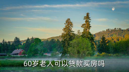 60歲老人可以貸款買房嗎