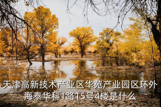 天津高新技術產業區華苑產業園區環外海泰華科1路15號4樓是什么