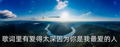 歌詞里有愛得太深因為你是我最愛的人
