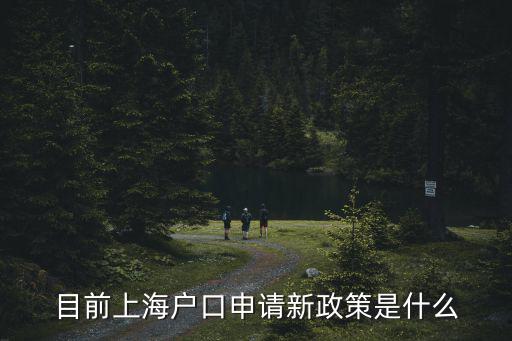 目前上海戶口申請新政策是什么