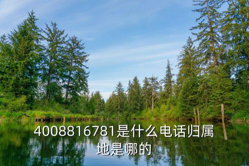 4008816781是什么電話歸屬地是哪的