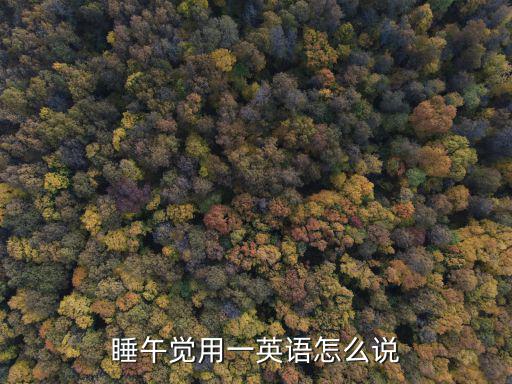 睡午覺用一英語怎么說