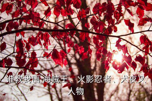誰教我畫 海賊王、火影忍者、犬夜叉人物