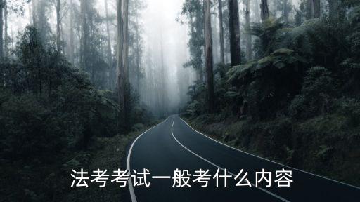  法考考試一般考什么內容