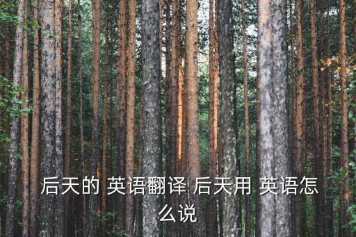  后天的 英語翻譯 后天用 英語怎么說