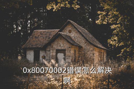  0x80070002錯誤怎么解決啊