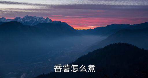  番薯怎么煮