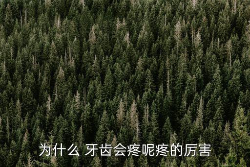 為什么 牙齒會疼呢疼的厲害
