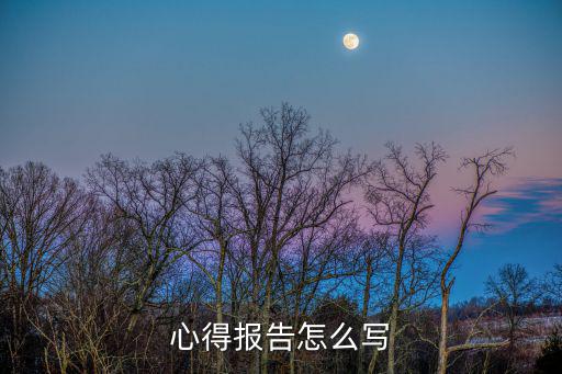 心得報告，心得報告怎么寫呢