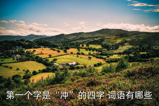 第一個字是“沖”的四字 詞語有哪些