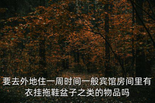 要去外地住一周時間一般賓館房間里有衣掛拖鞋盆子之類的物品嗎