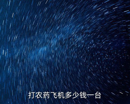 打農藥飛機多少錢一臺