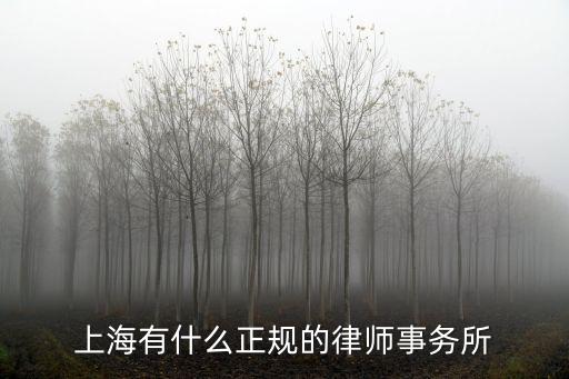 上海有什么正規的律師事務所
