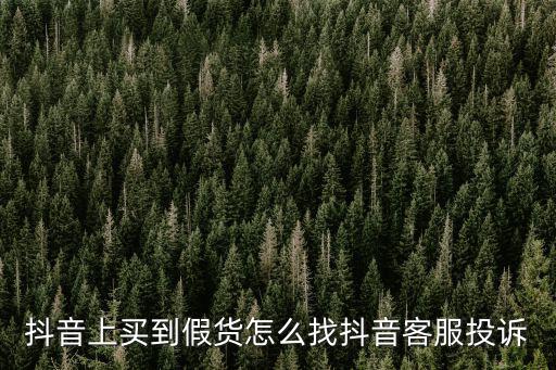 抖音上買到假貨怎么找抖音客服投訴
