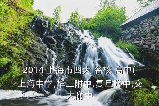 2014 上海市四大 名校 高中( 上海中學,華二附中,復旦附中,交大附中