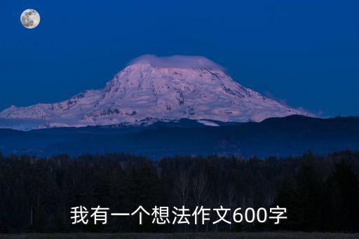 我有一個想法作文600字