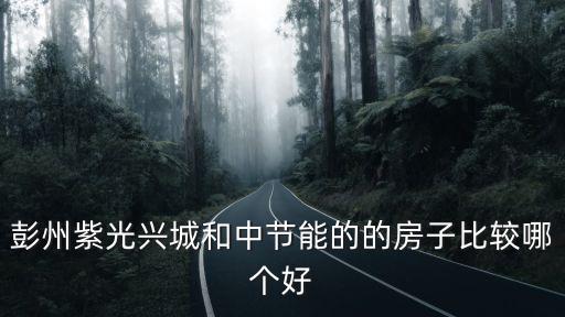 彭州紫光興城和中節能的的房子比較哪個好