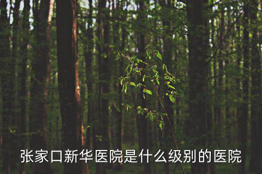 張家口新華醫院是什么級別的醫院