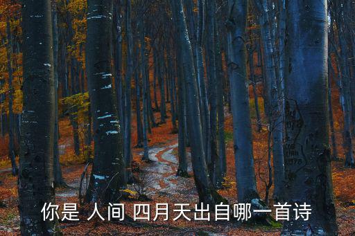 你是 人間 四月天出自哪一首詩