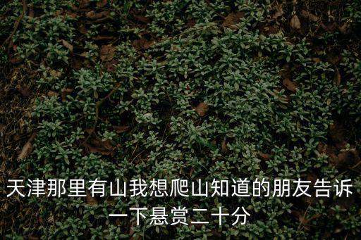 天津那里有山我想爬山知道的朋友告訴一下懸賞二十分