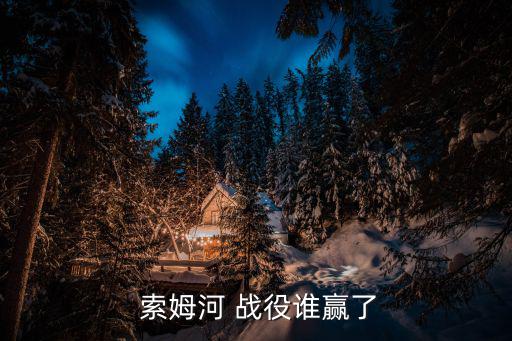  索姆河 戰役誰贏了