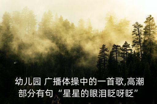 幼兒園廣播體操,幼兒園早操我做了什么?