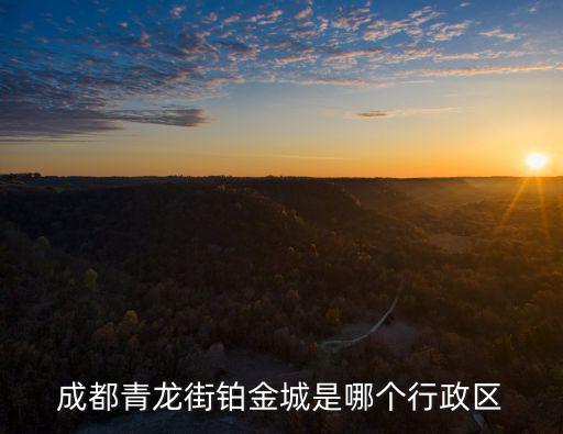 成都青龍街鉑金城是哪個行政區