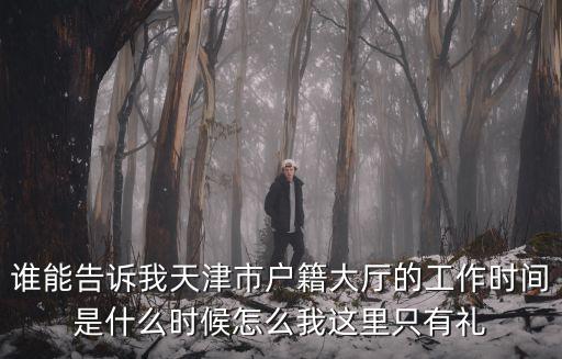 誰能告訴我天津市戶籍大廳的工作時間是什么時候怎么我這里只有禮