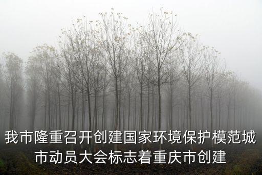 重慶市社科院丁登奎，我市隆重召開創建國家環境保護模范城市動員大會標志著重慶市創建
