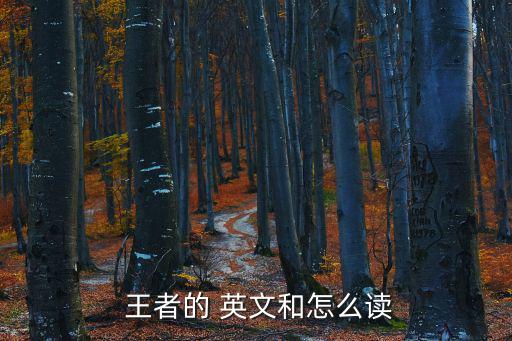  王者的 英文和怎么讀