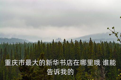 重慶市最大的新華書店在哪里哦 誰能告訴我的