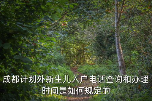 成都計劃外新生兒入戶電話查詢和辦理時間是如何規定的