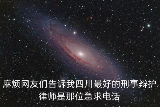 麻煩網友們告訴我四川最好的刑事辯護律師是那位急求電話