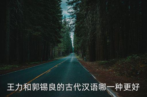 王力和郭錫良的古代漢語哪一種更好