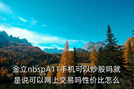 金立nbspA11手機可以炒股嗎就是說可以網上交易嗎性價比怎么