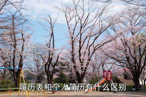 履歷表和個(gè)人簡歷有什么區(qū)別