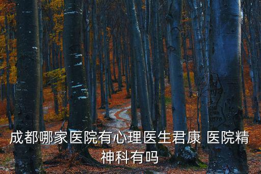 成都哪家醫(yī)院有心理醫(yī)生君康 醫(yī)院精神科有嗎