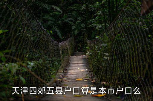 天津四郊五縣戶口算是本市戶口么