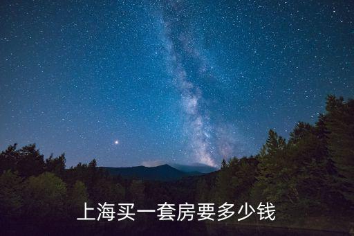 在上海買房子要多少錢，在上海買套房大概要多少錢