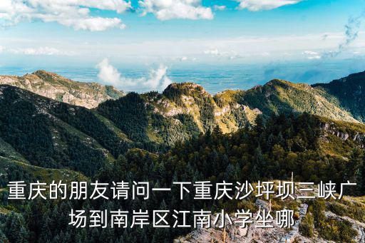 重慶的朋友請問一下重慶沙坪壩三峽廣場到南岸區(qū)江南小學(xué)坐哪