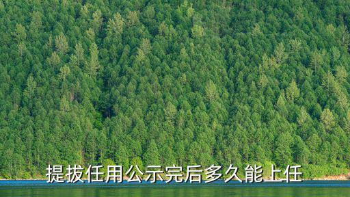 提拔任用公示完后多久能上任