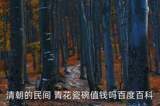 清朝的民間 青花瓷碗值錢嗎百度百科