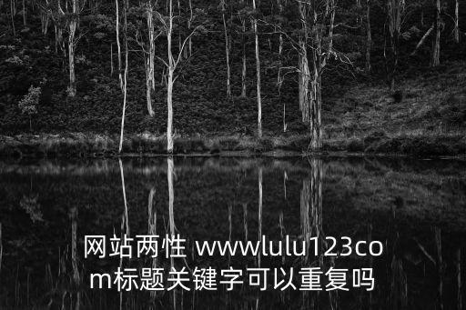 午夜兩性網(wǎng)，之前網(wǎng)站兩性 wwwlulu123com的關(guān)鍵詞排名在第一穩(wěn)定有一段時(shí)間