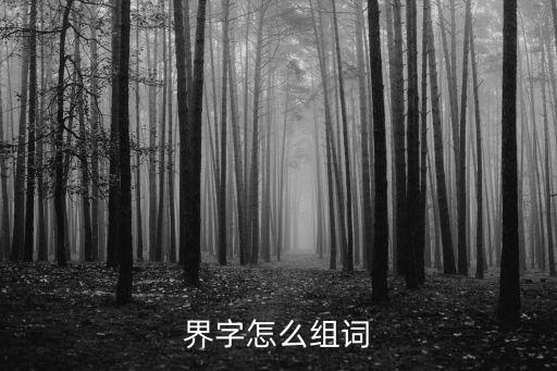 界字怎么組詞