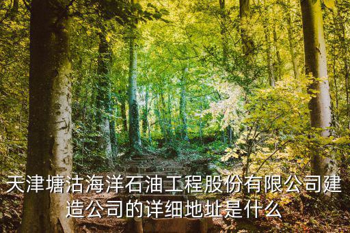 天津塘沽海洋石油工程股份有限公司建造公司的詳細地址是什么