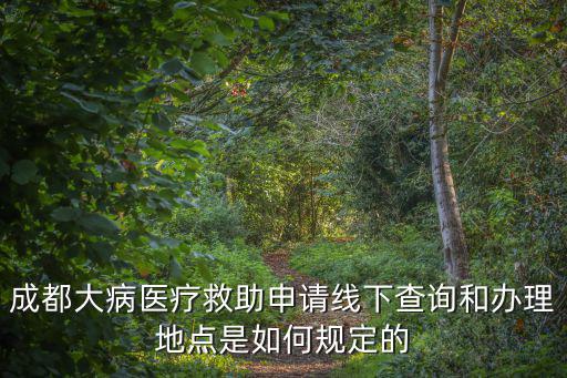 成都市醫(yī)療救助規(guī)定，成都大病醫(yī)療救助申請(qǐng)辦理?xiàng)l件是如何規(guī)定的