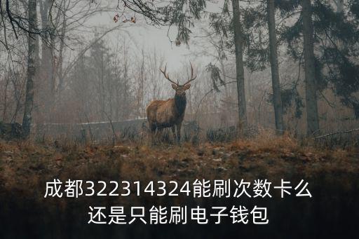 成都322314324能刷次數卡么還是只能刷電子錢包