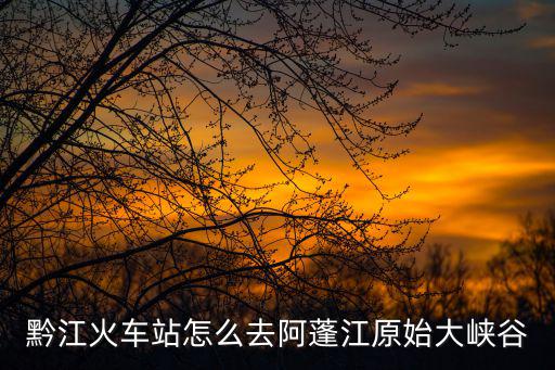 黔江火車站怎么去阿蓬江原始大峽谷